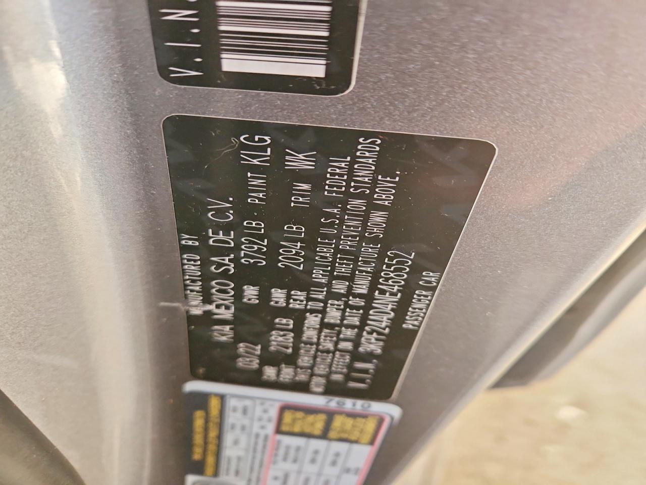 2022 KIA FORTE