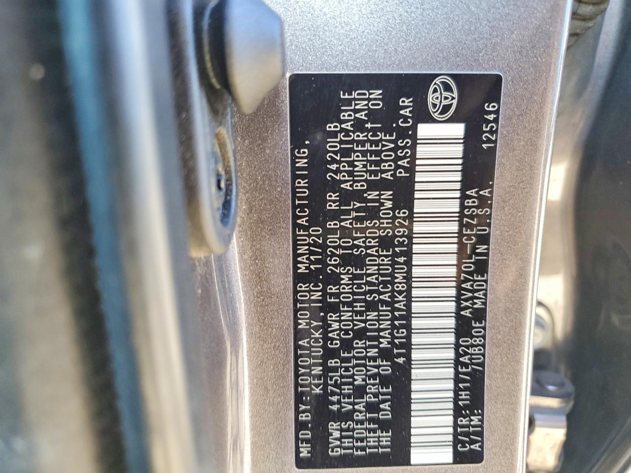 2021 TOYOTA CAMRY