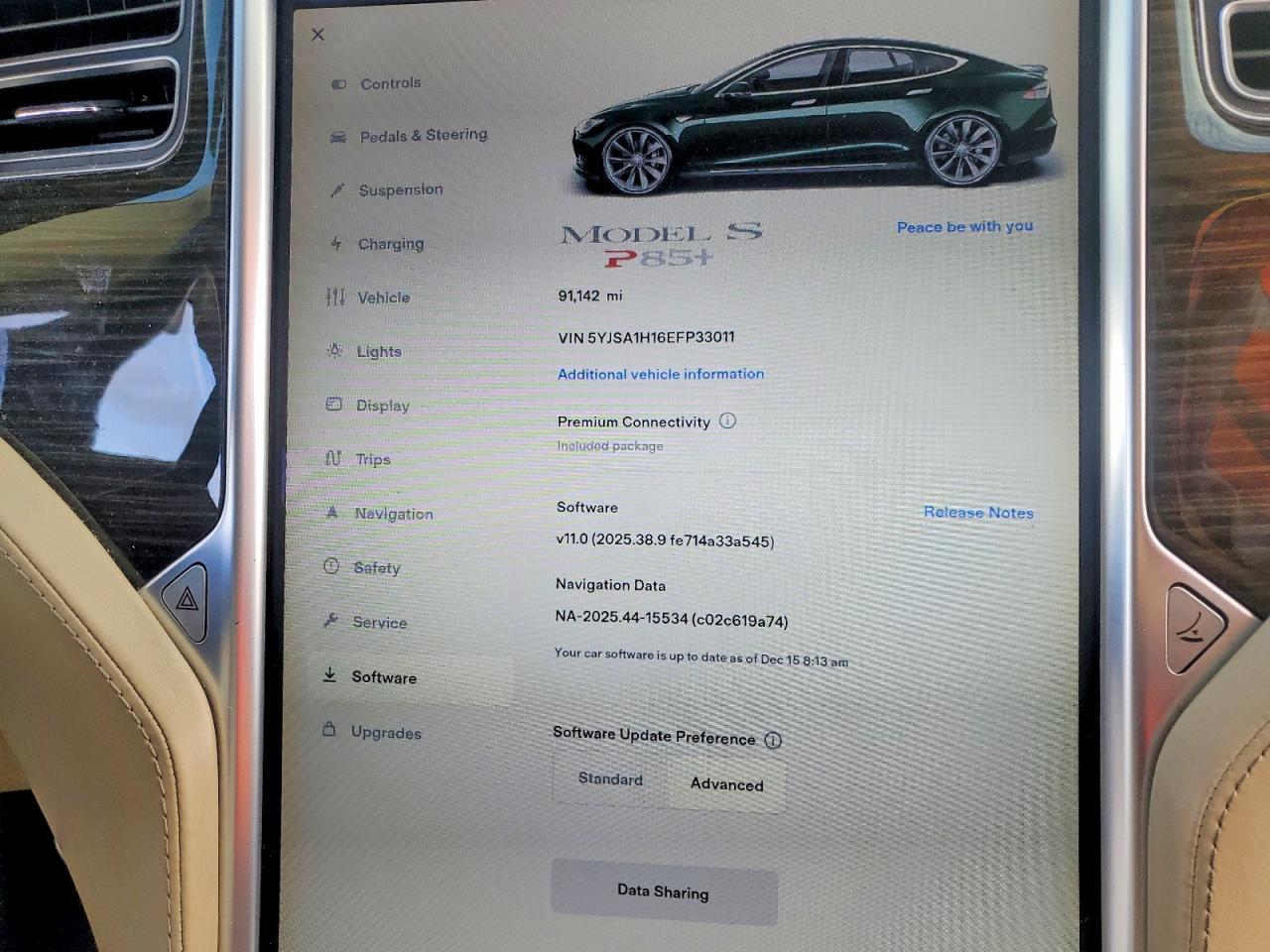 2014 TESLA MODEL S