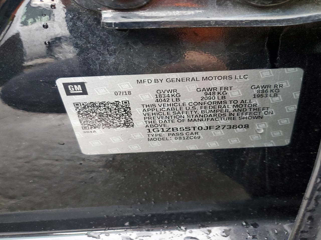 2018 CHEVROLET MALIBU
