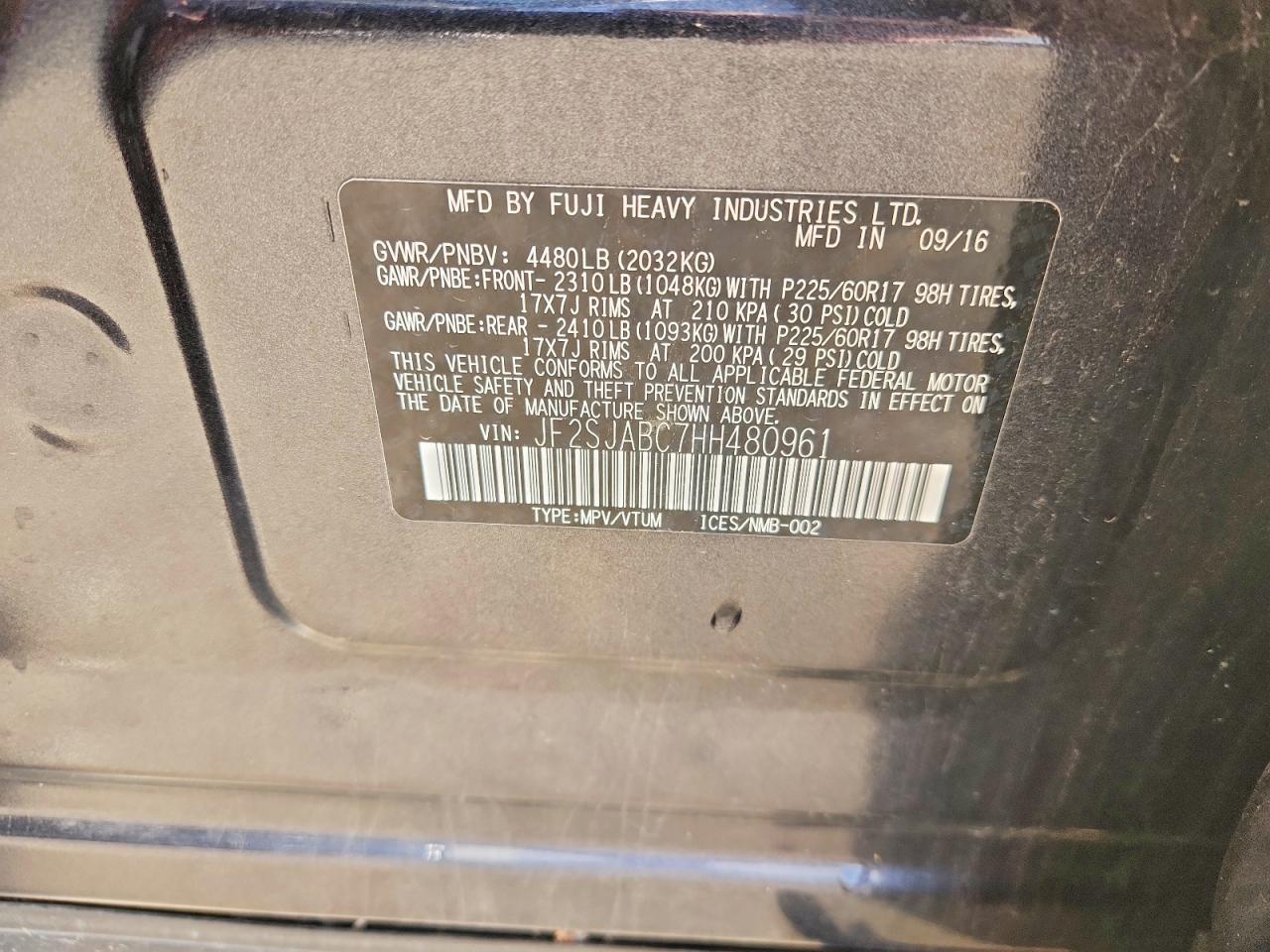 2017 SUBARU FORESTER