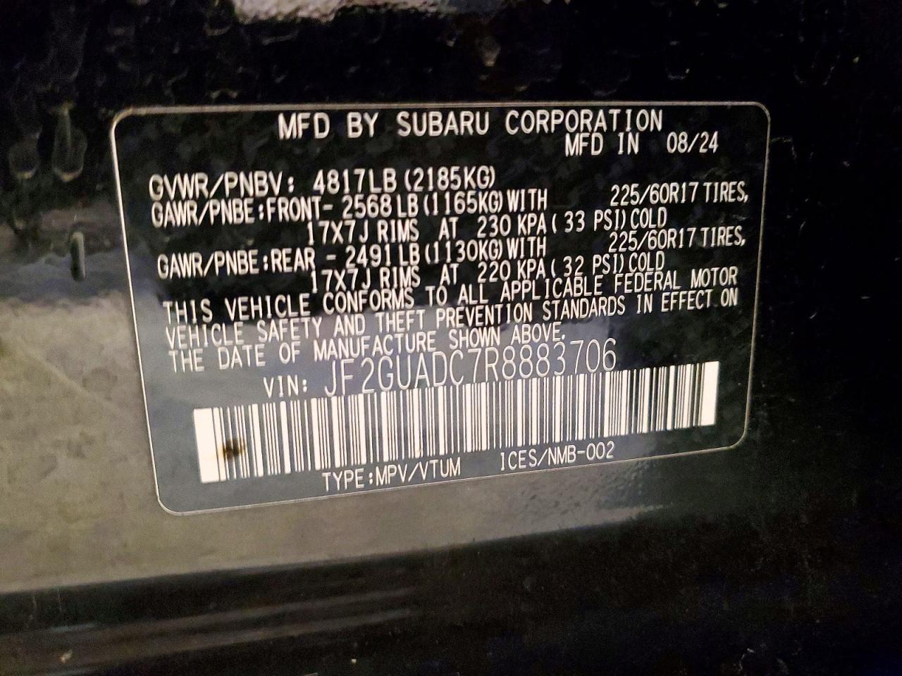 2024 SUBARU Crosstrek