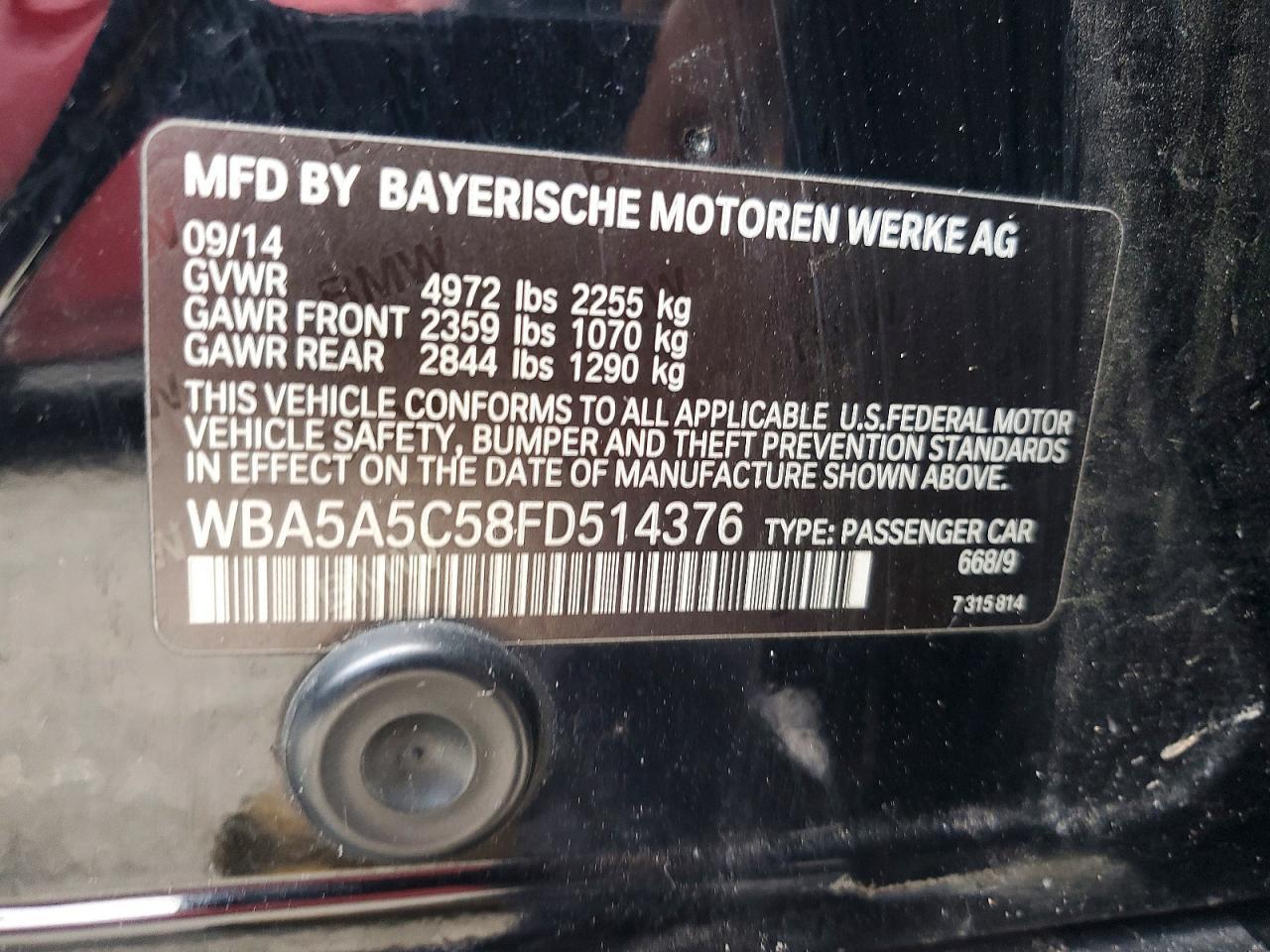 2015 BMW 5 series