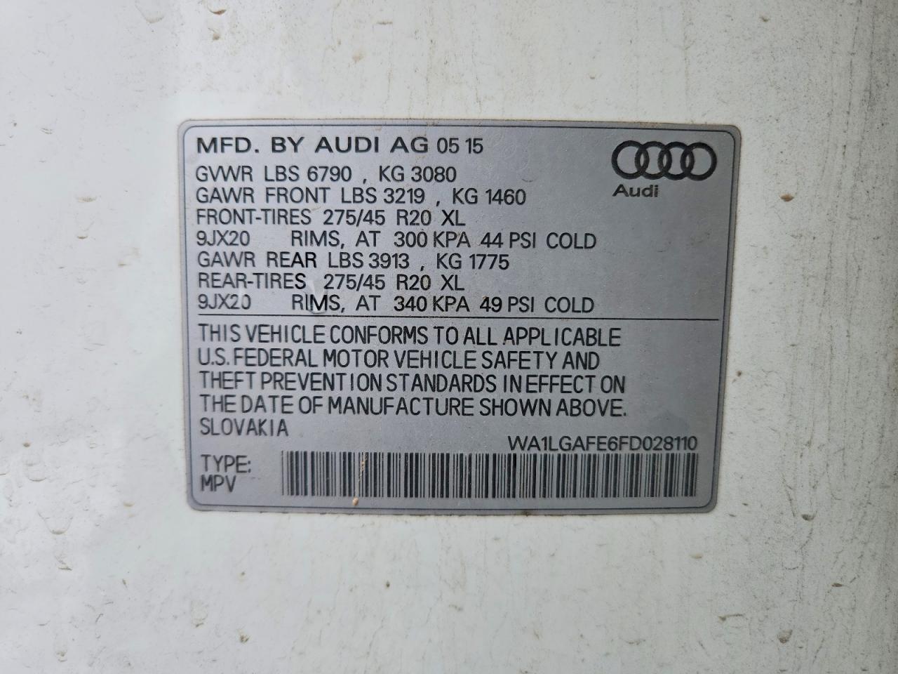 2015 AUDI Q7