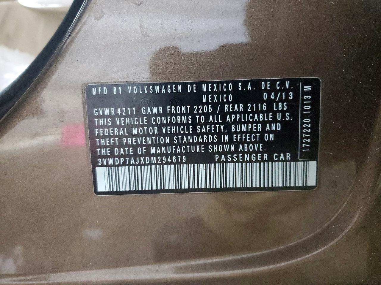 2013 VOLKSWAGEN JETTA