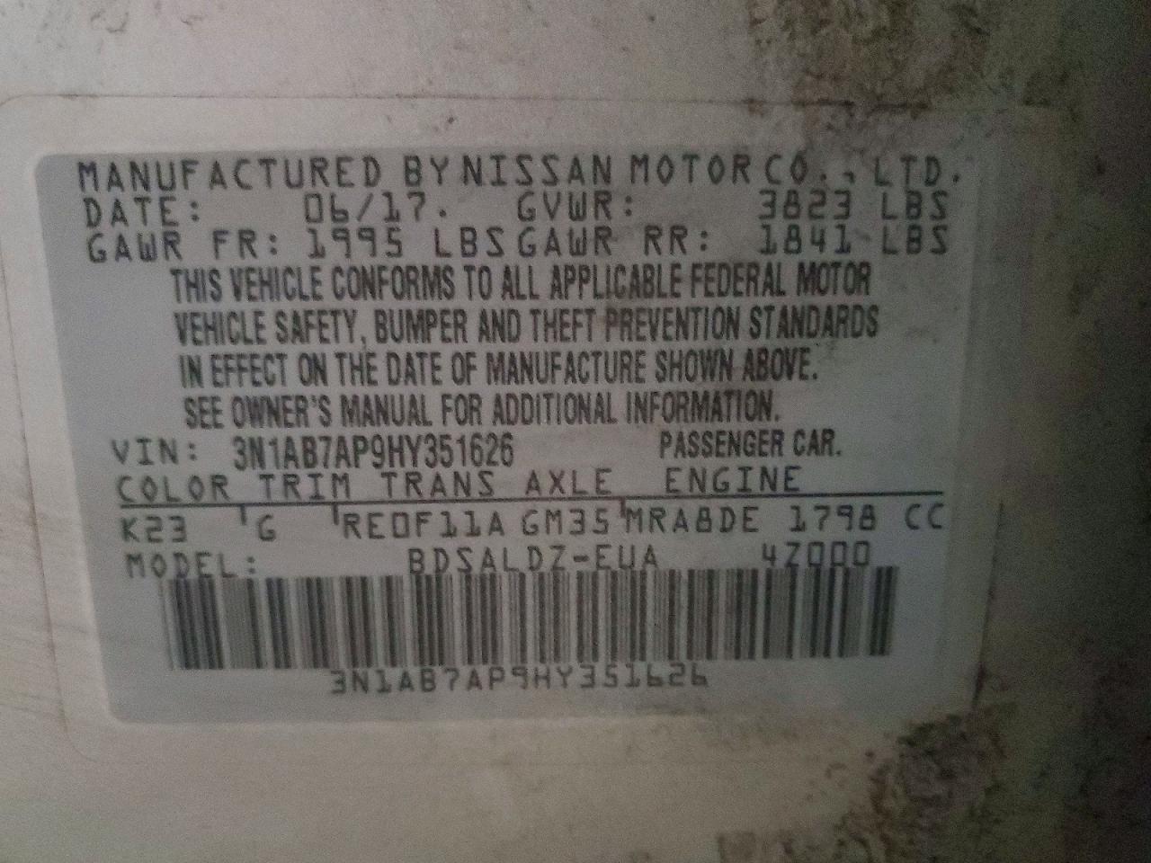 2017 NISSAN SENTRA