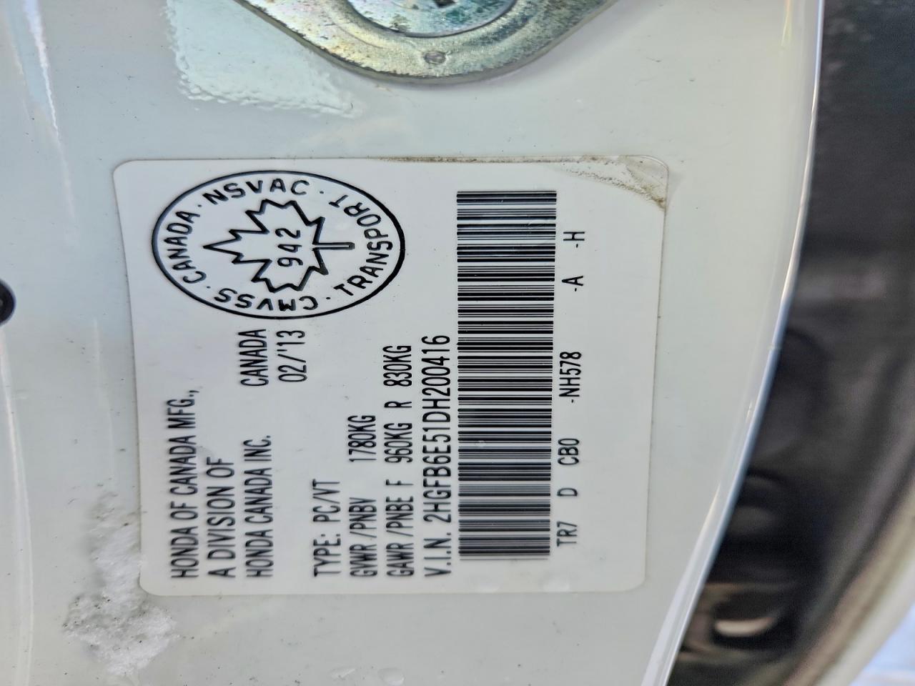 2013 HONDA CIVIC