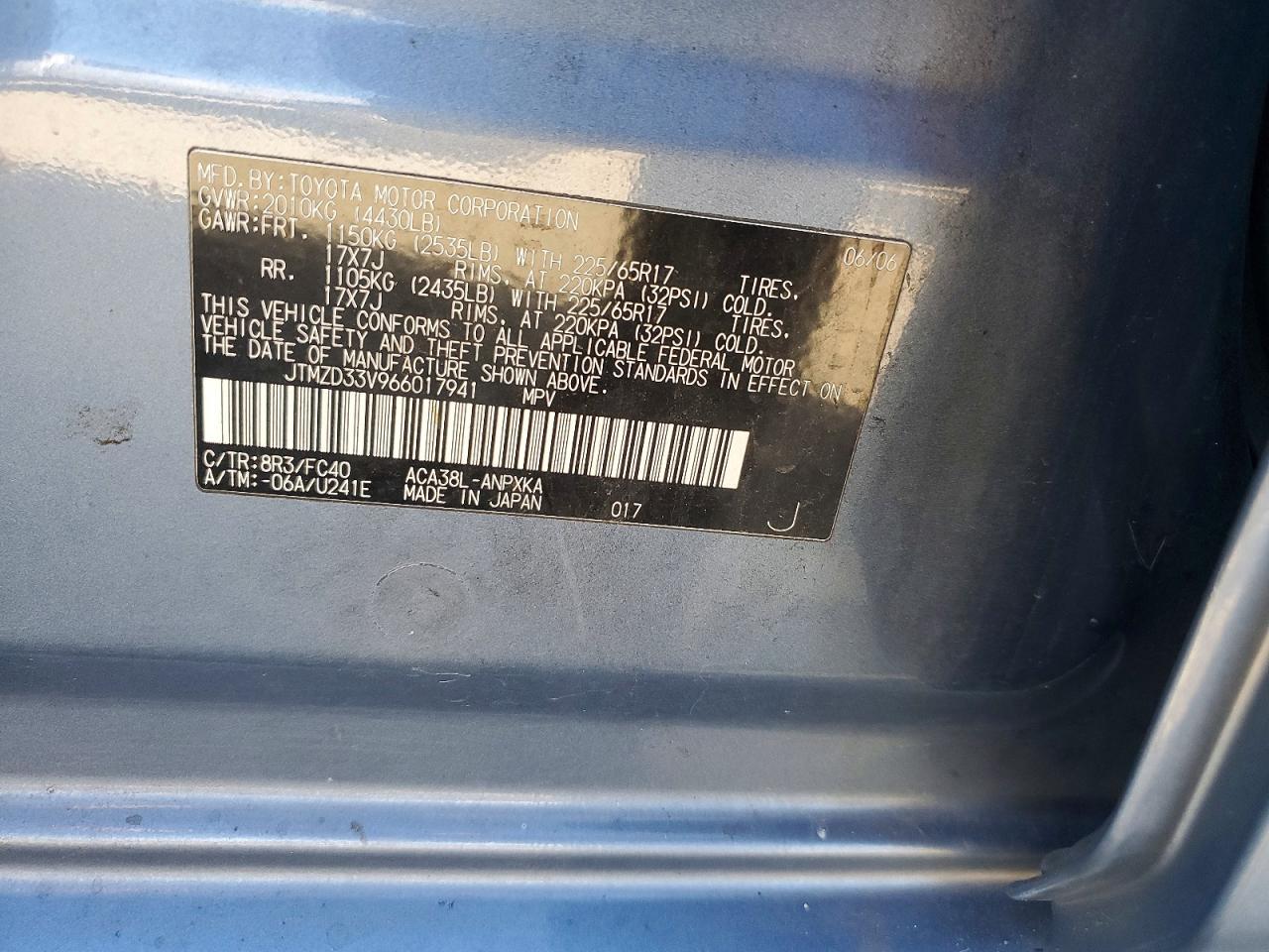 2006 TOYOTA RAV4
