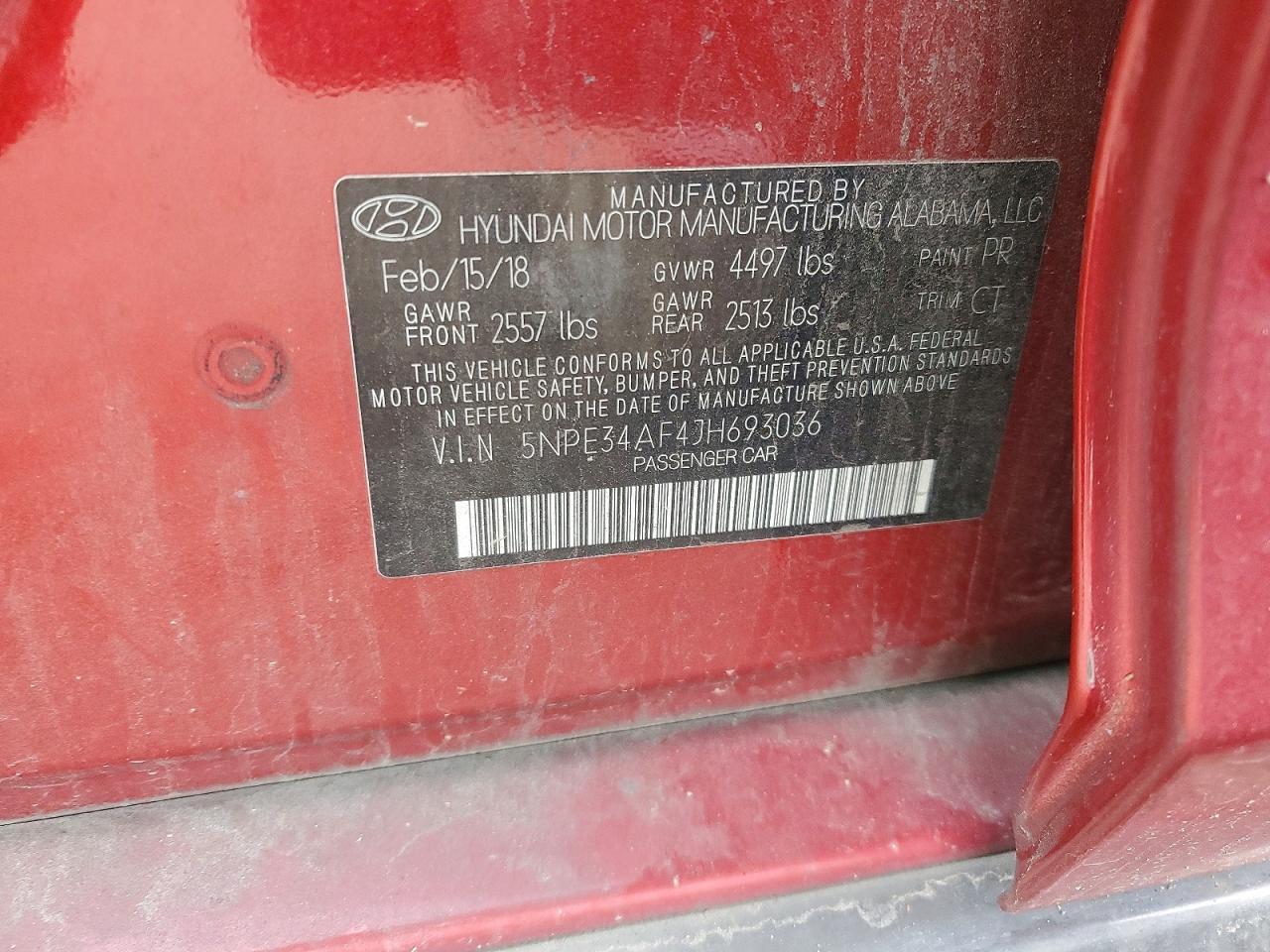 2018 HYUNDAI SONATA