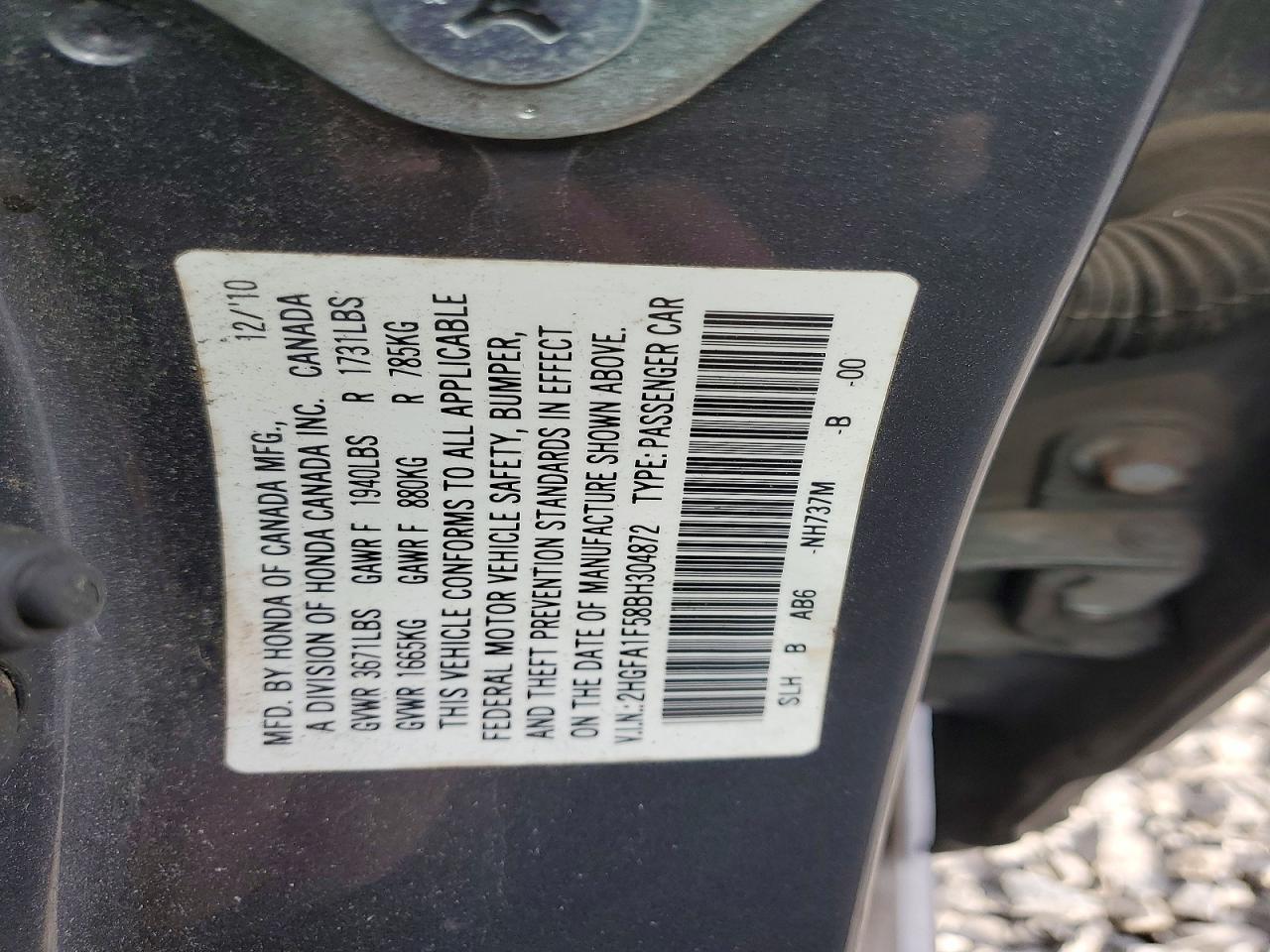 2011 HONDA CIVIC