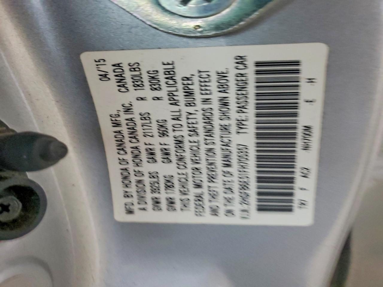 2015 HONDA CIVIC