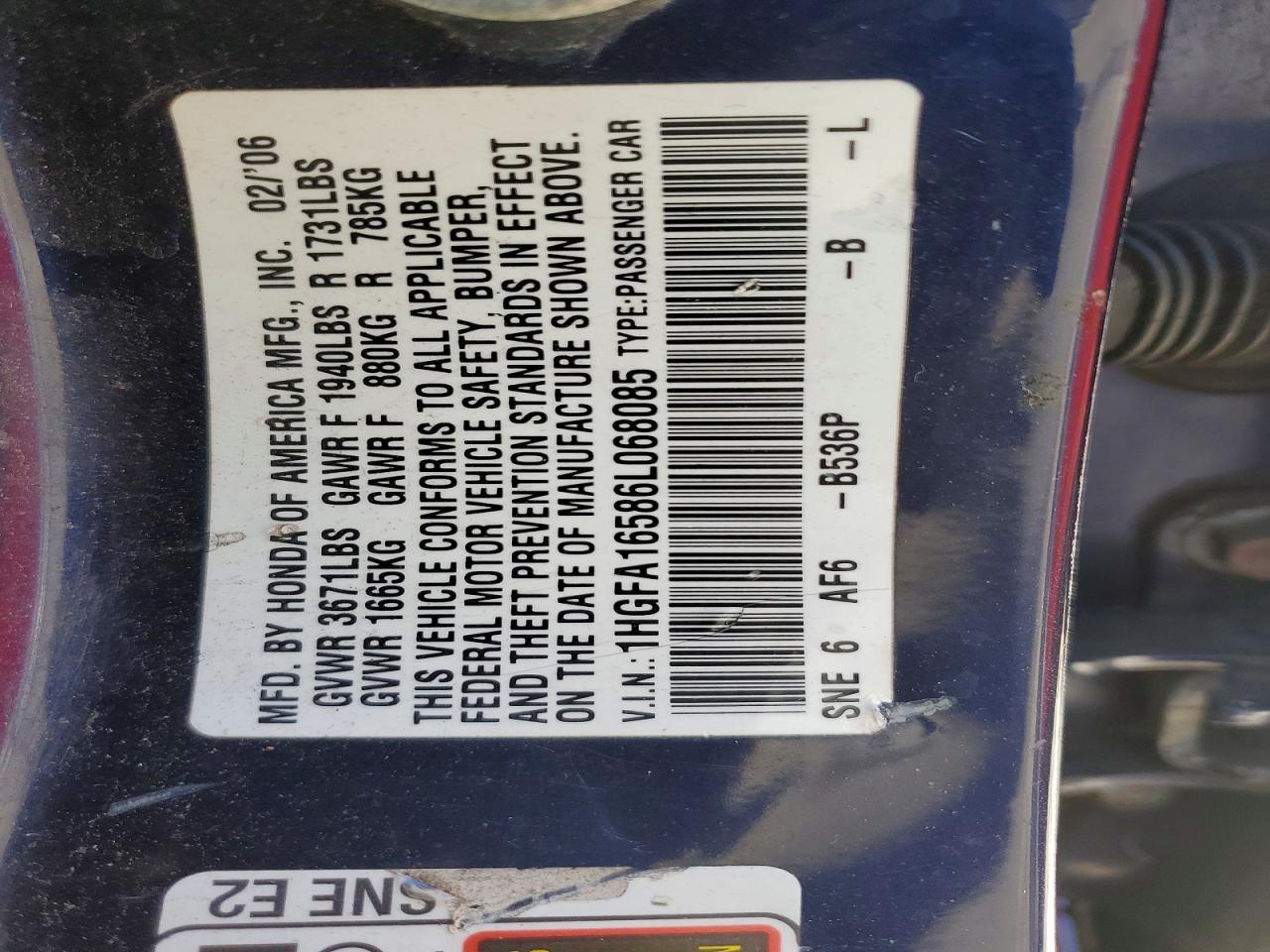 2006 HONDA CIVIC