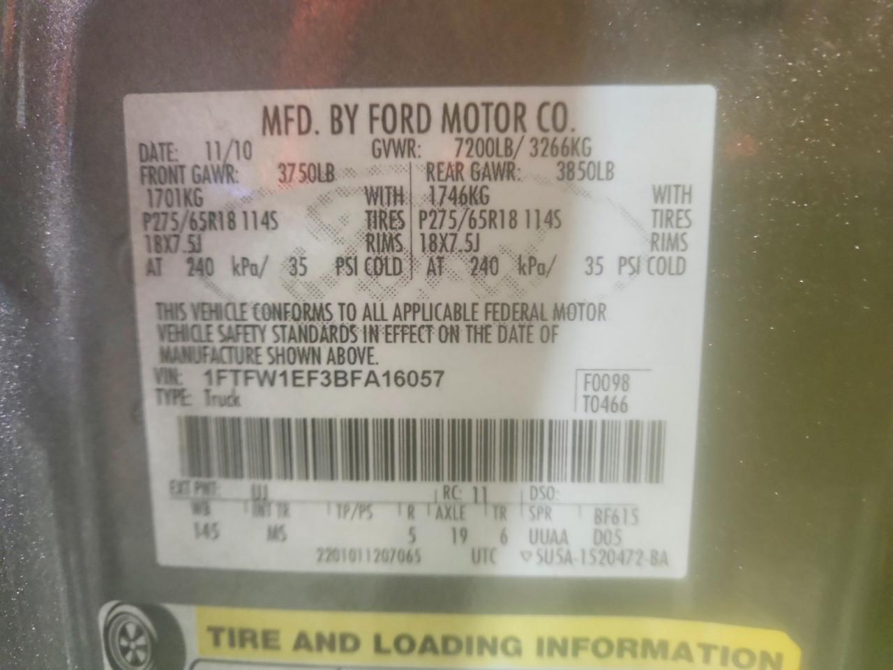 2011 FORD F-150