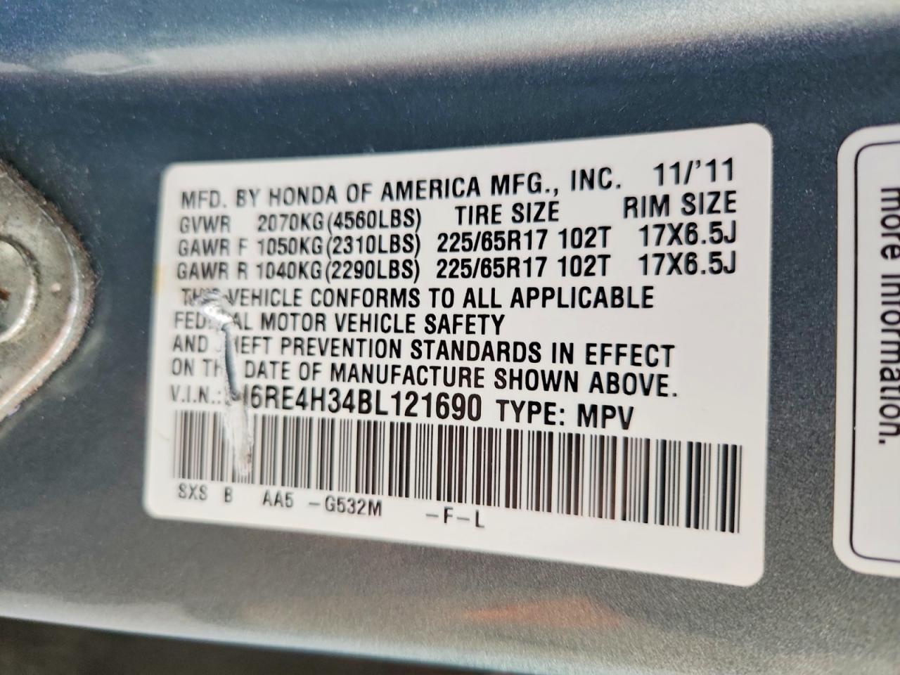 2011 HONDA CR-V