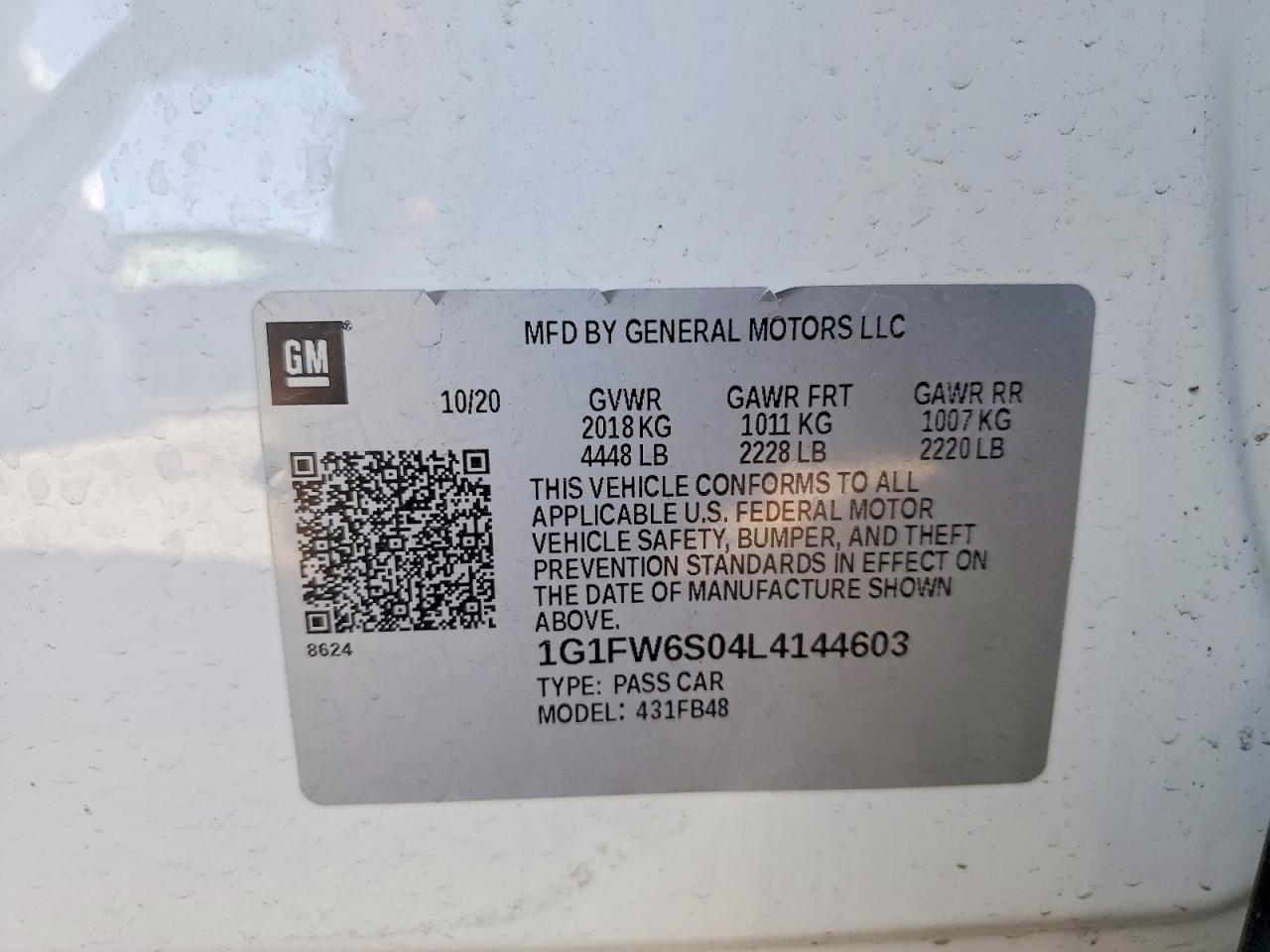 2020 CHEVROLET Bolt EV