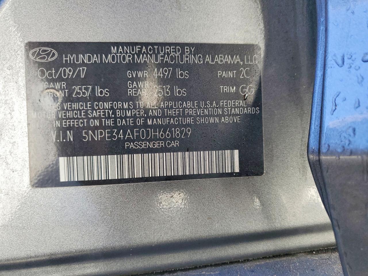 2018 HYUNDAI SONATA