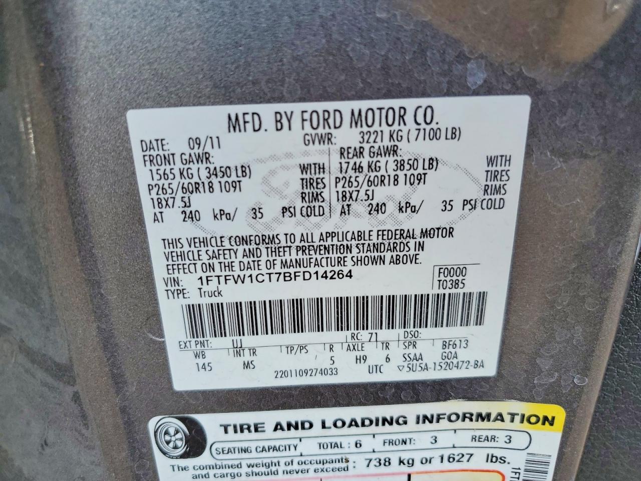 2011 FORD F-150