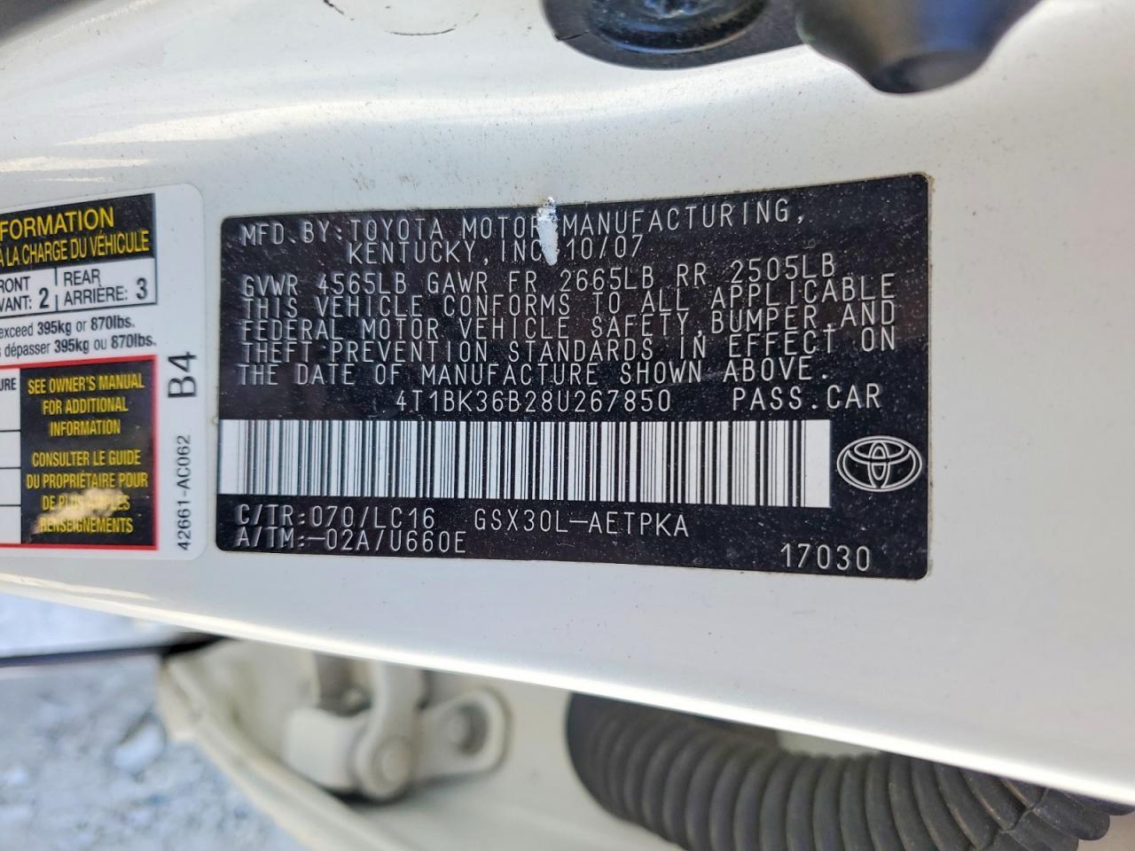 2008 TOYOTA Avalon