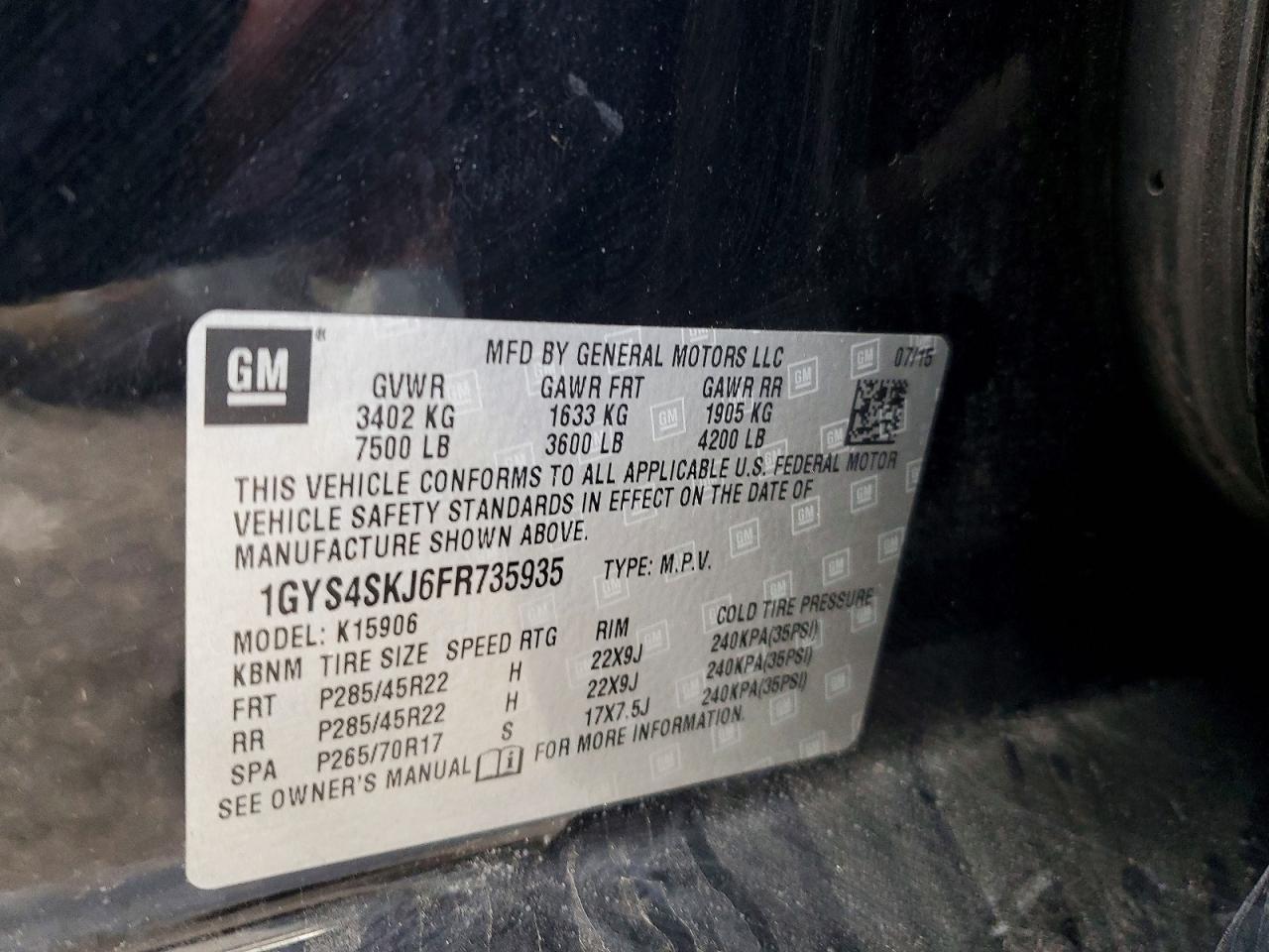 2015 CADILLAC Escalade ESV