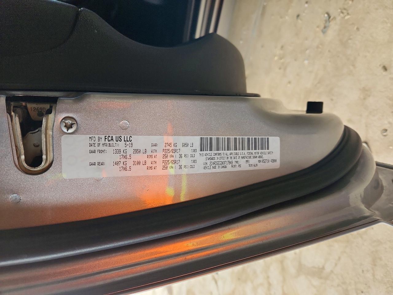 2019 DODGE GRAND CARAVAN