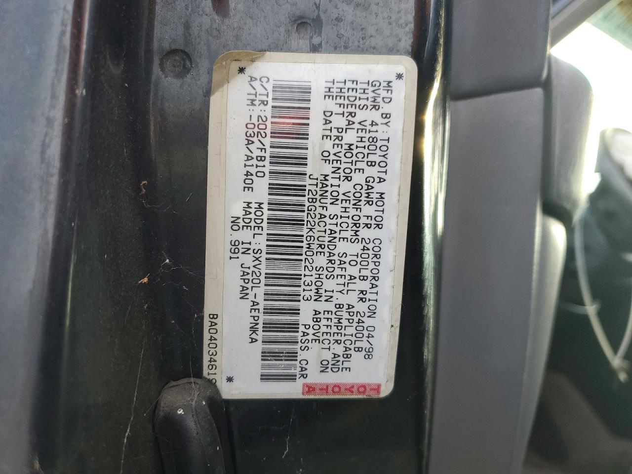 1998 TOYOTA CAMRY