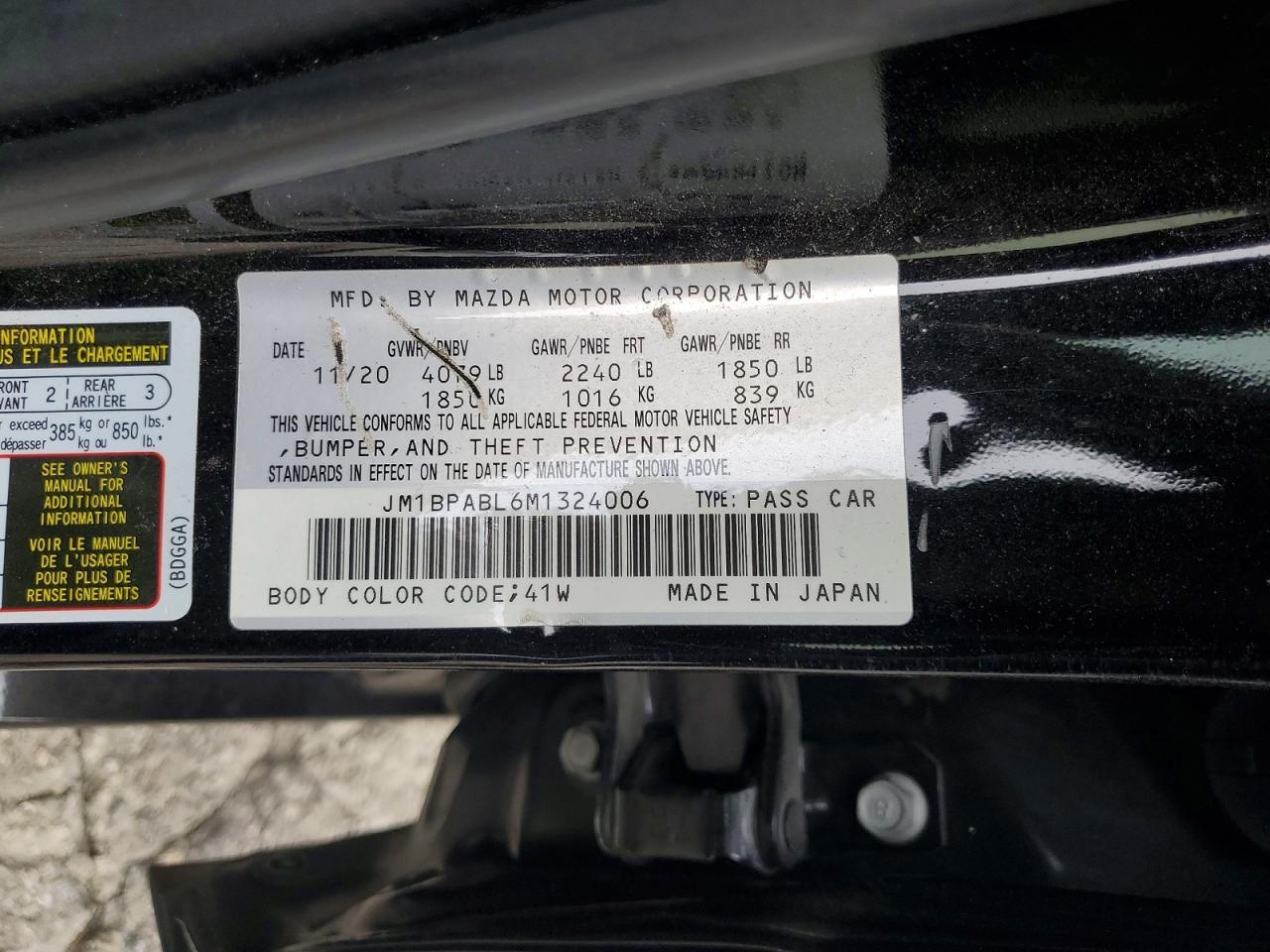 2021 MAZDA 3