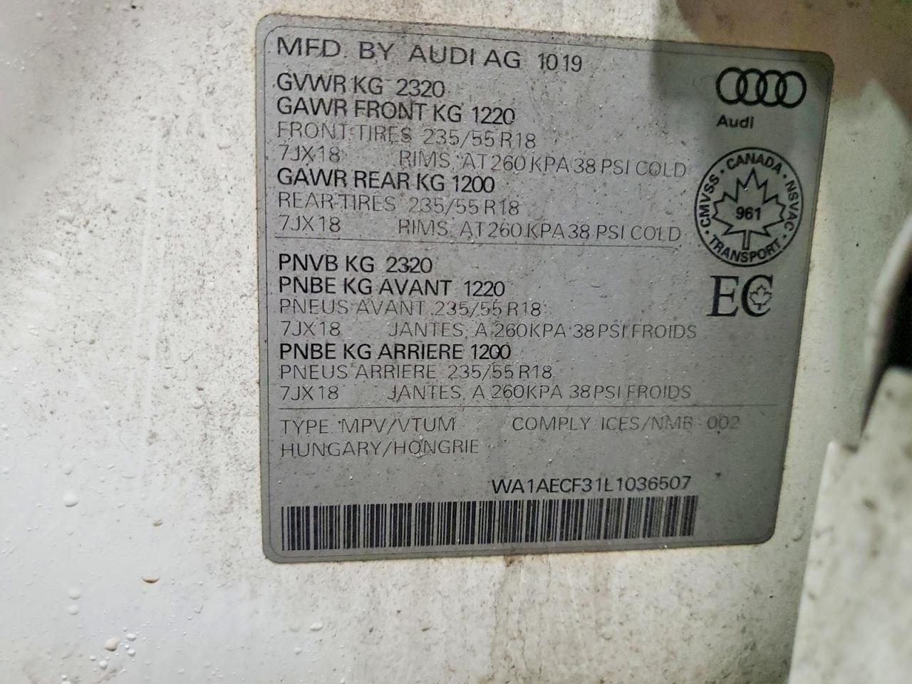 2020 AUDI Q3