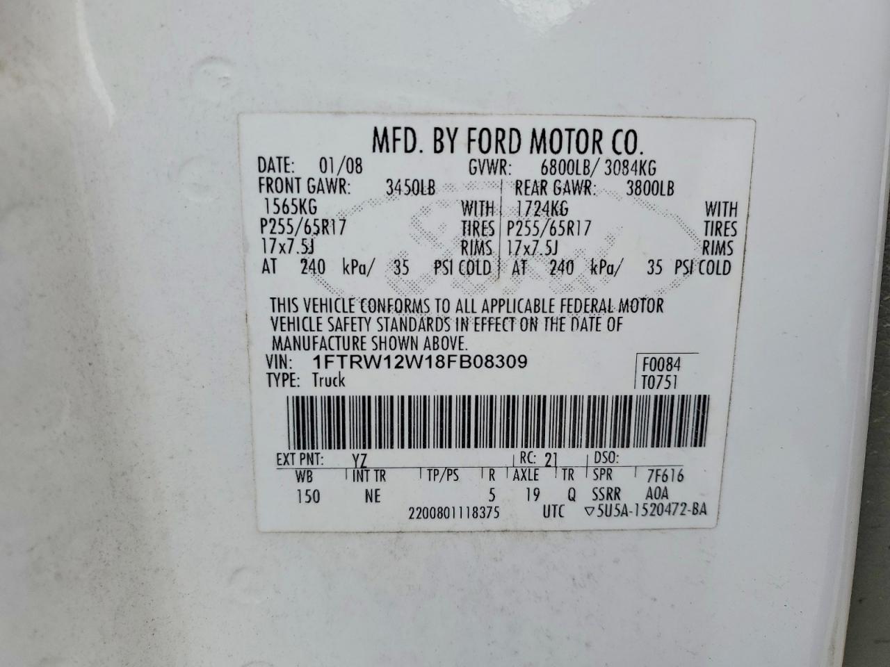 2008 FORD F-150