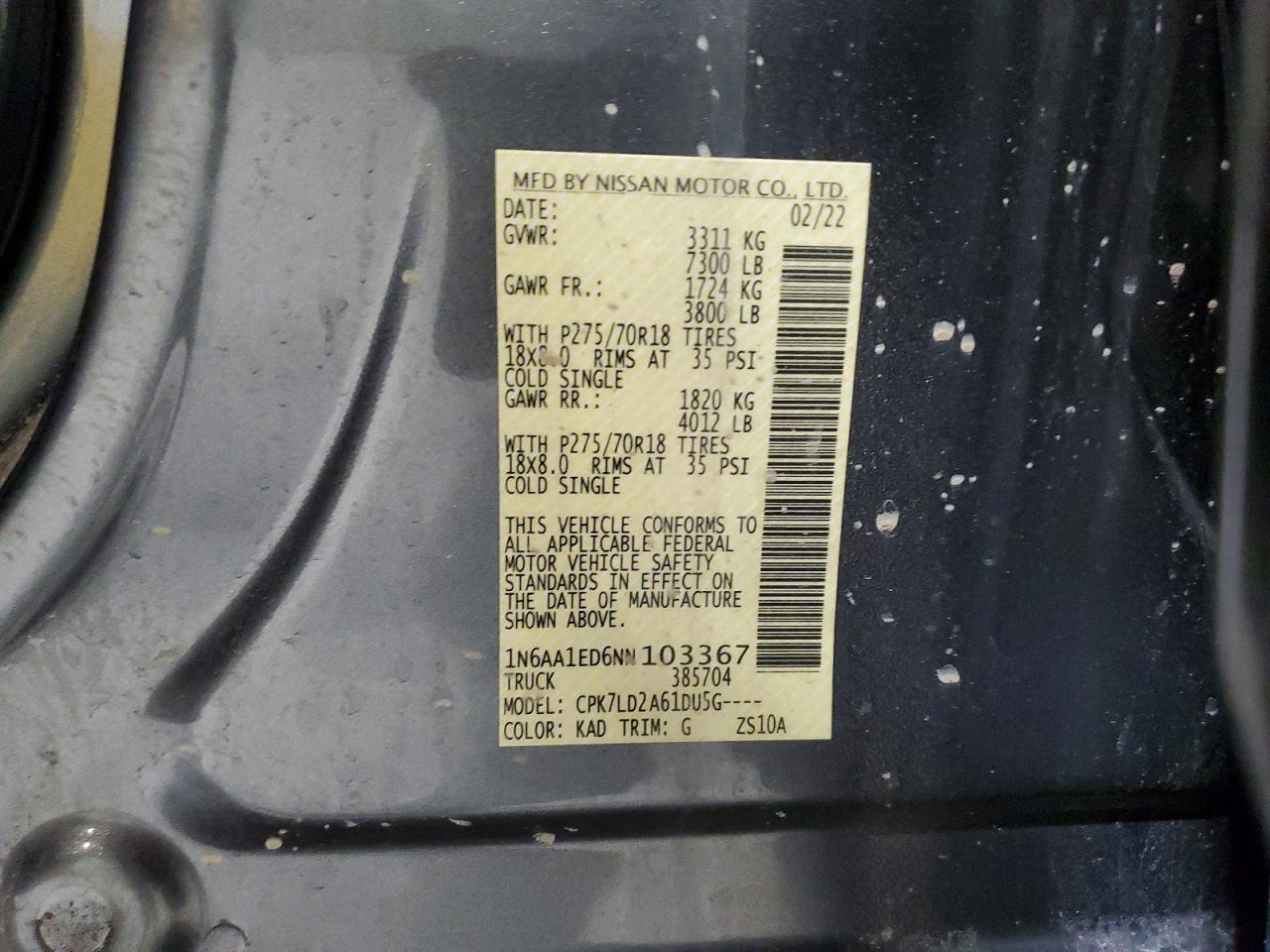 2022 NISSAN Titan