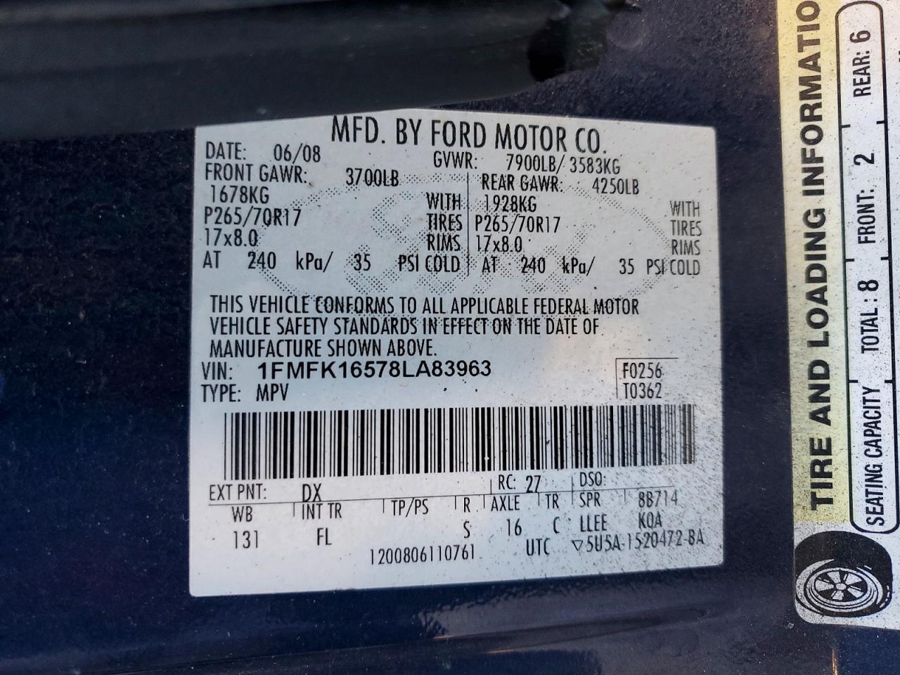 2008 FORD Expedition