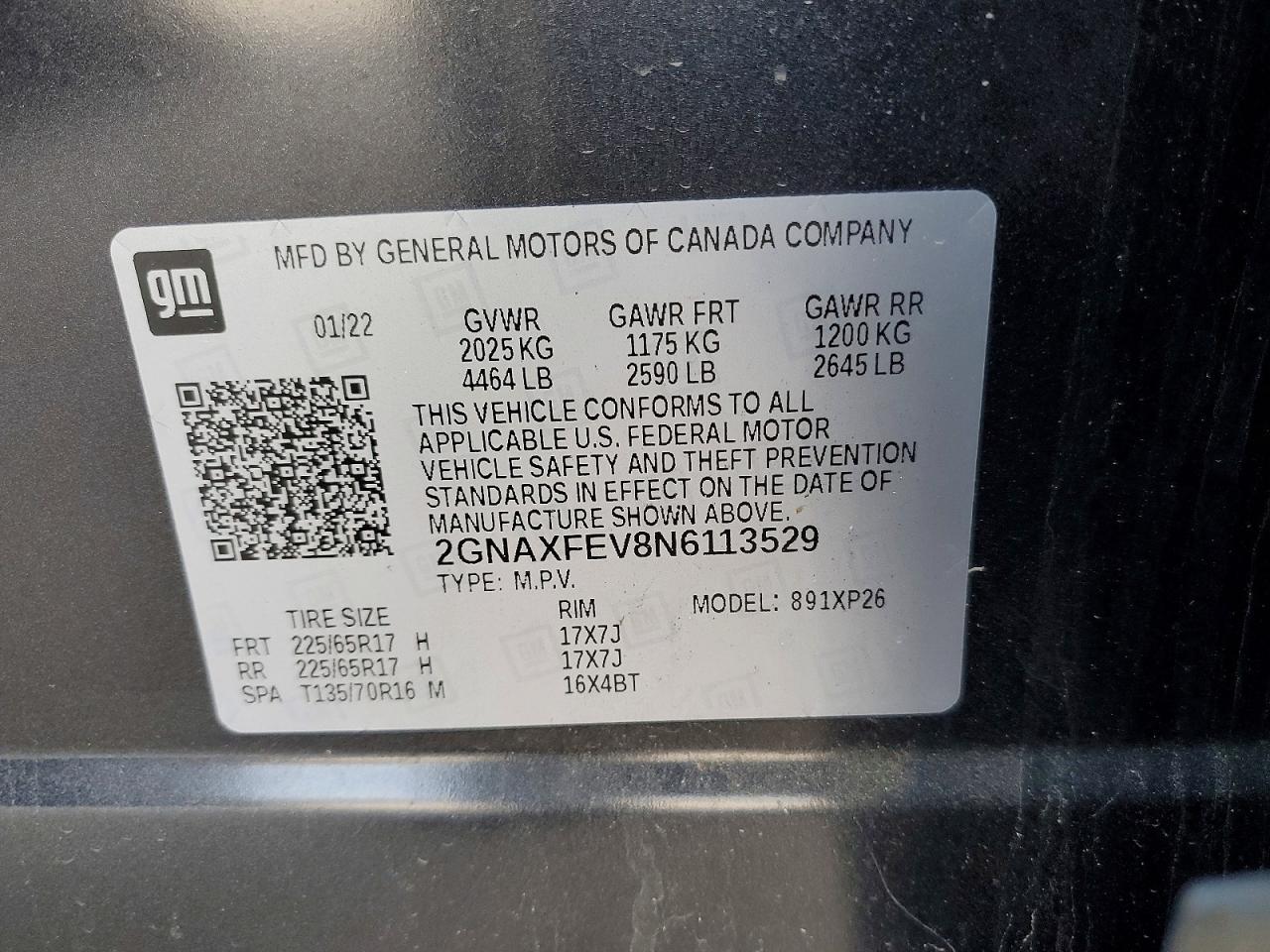 2022 CHEVROLET EQUINOX