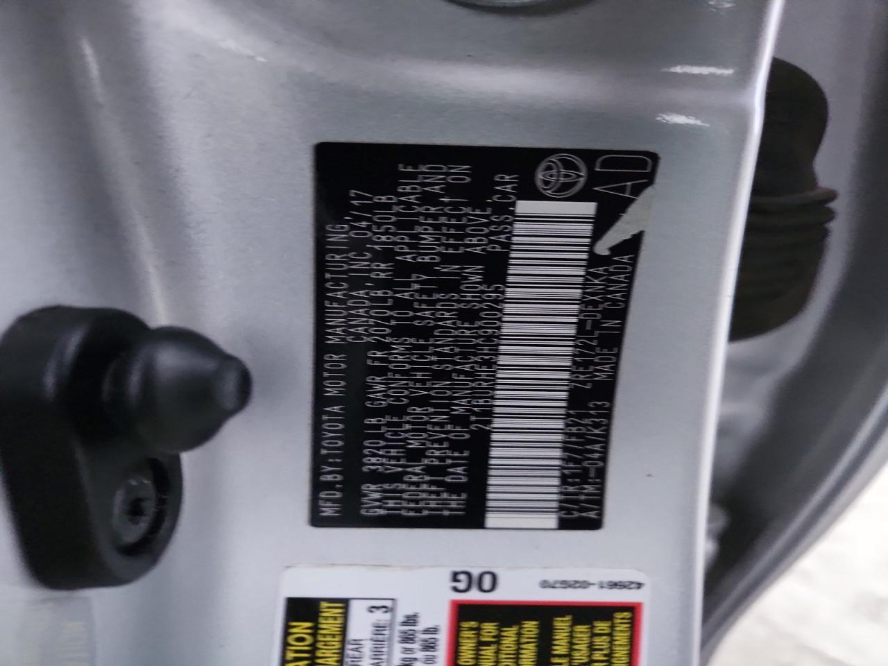 2017 TOYOTA COROLLA