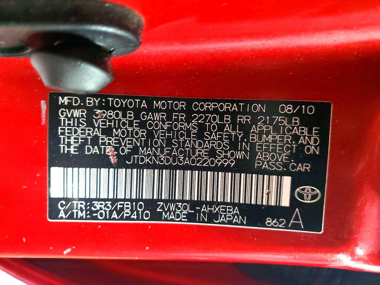 2010 TOYOTA PRIUS