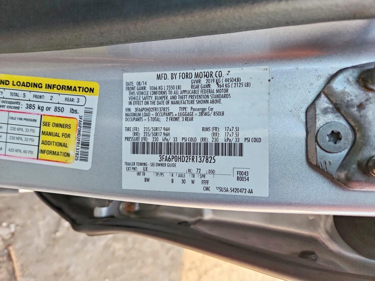 2015 FORD FUSION