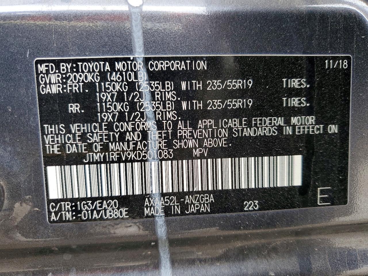 2019 TOYOTA RAV4