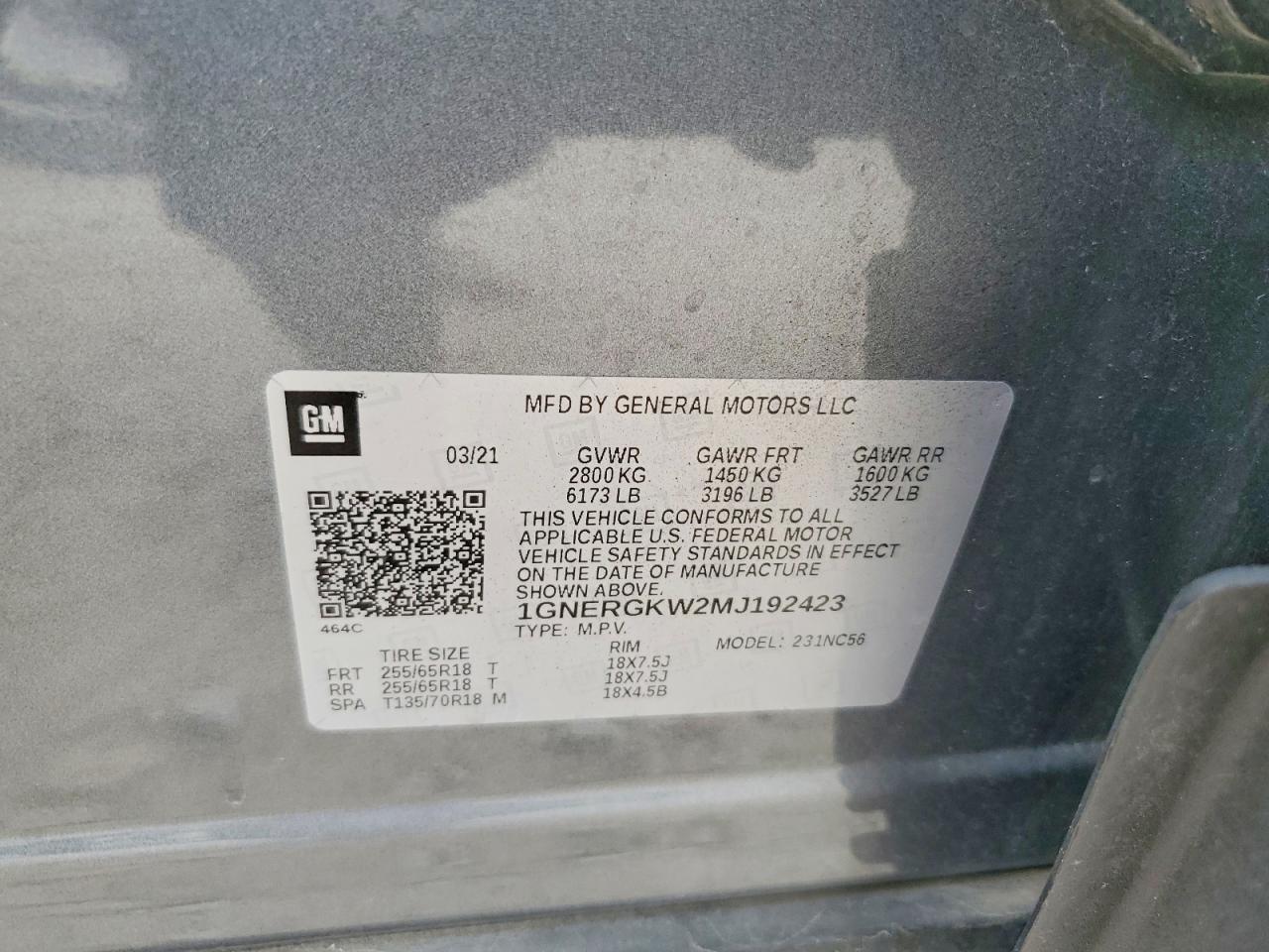 2021 CHEVROLET TRAVERSE