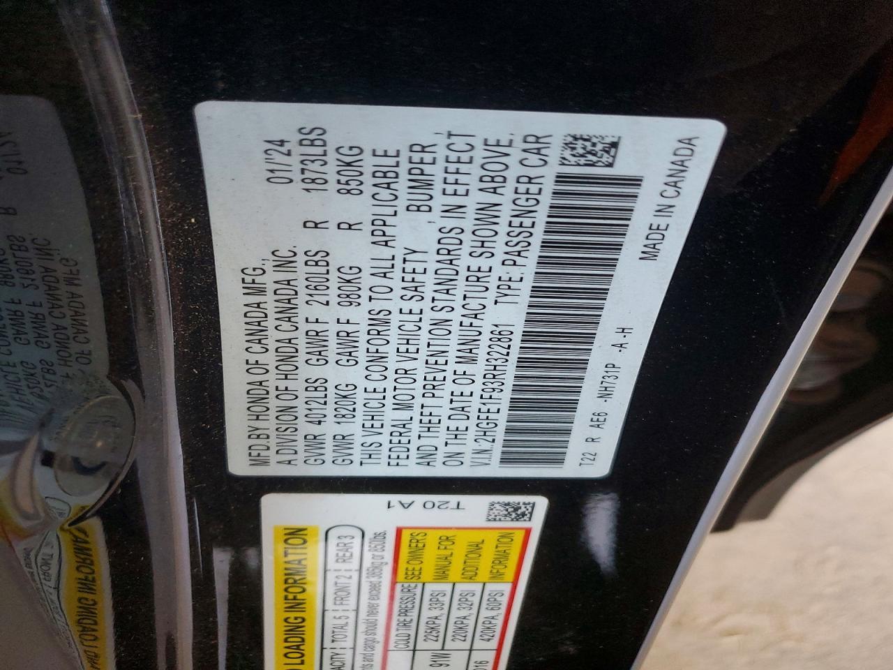 2024 HONDA CIVIC