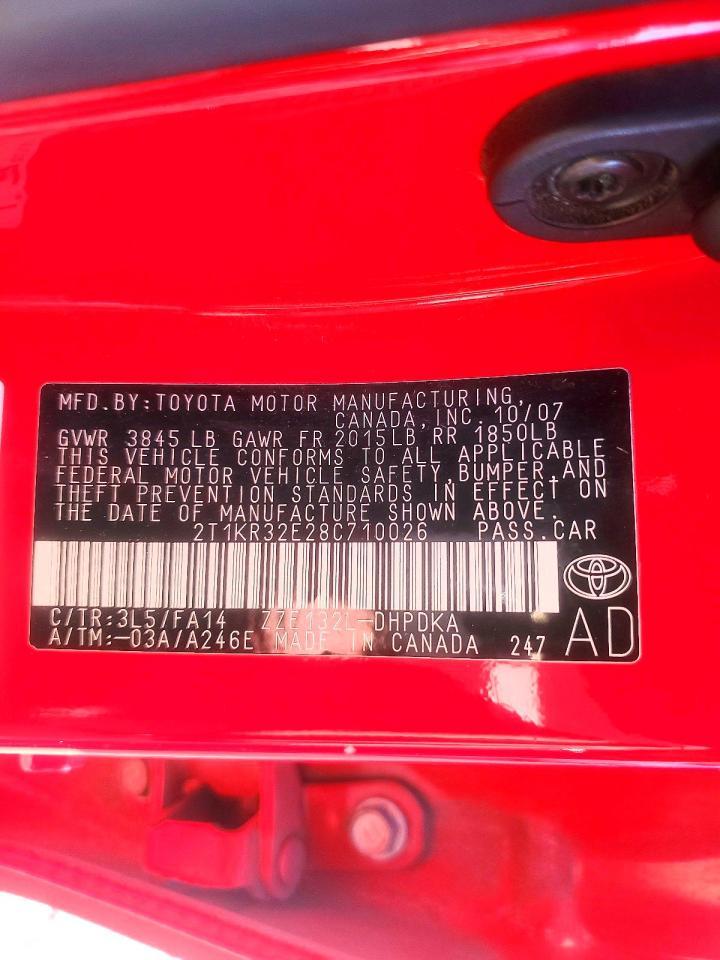 2008 TOYOTA COROLLA