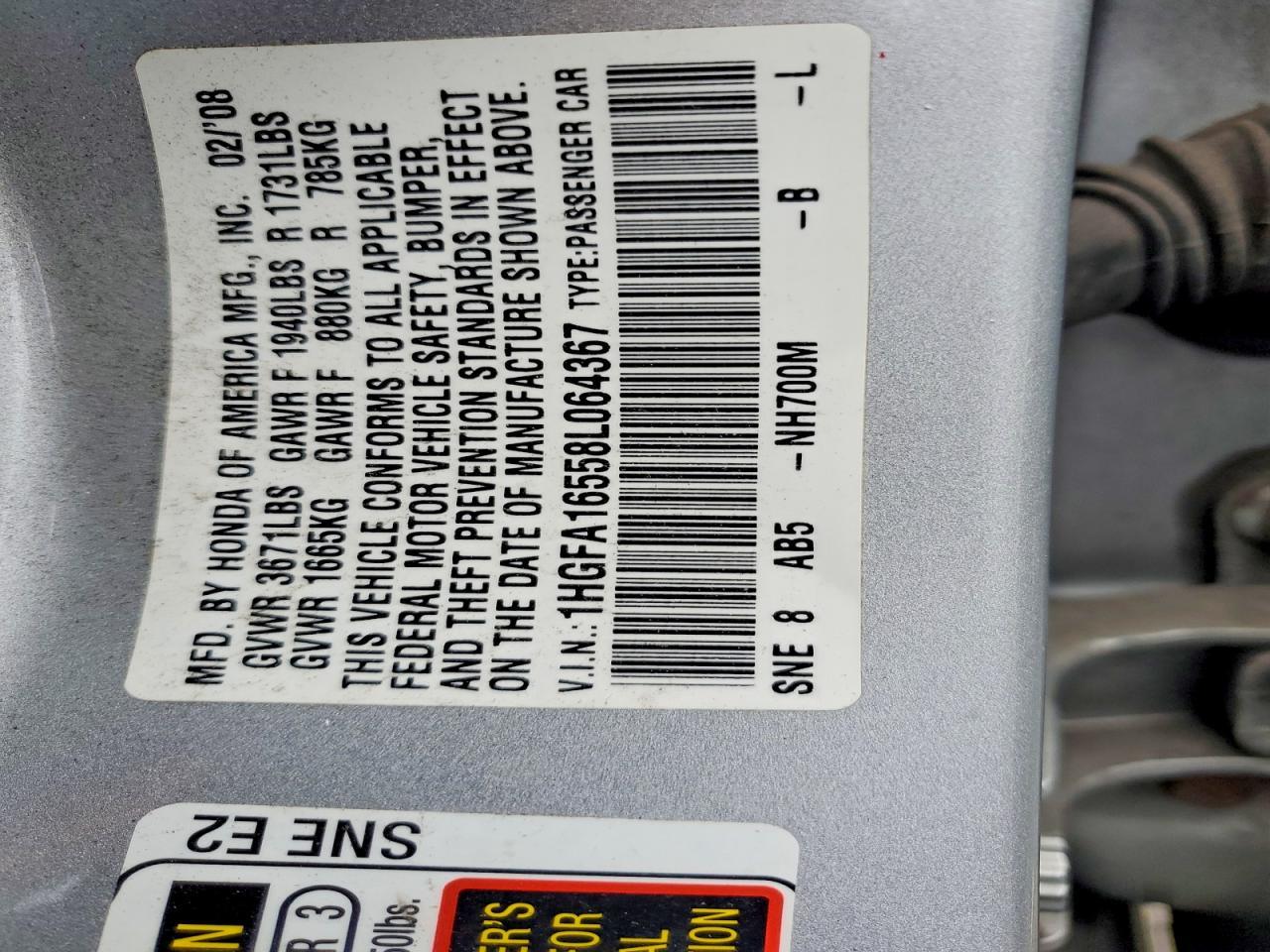 2008 HONDA CIVIC