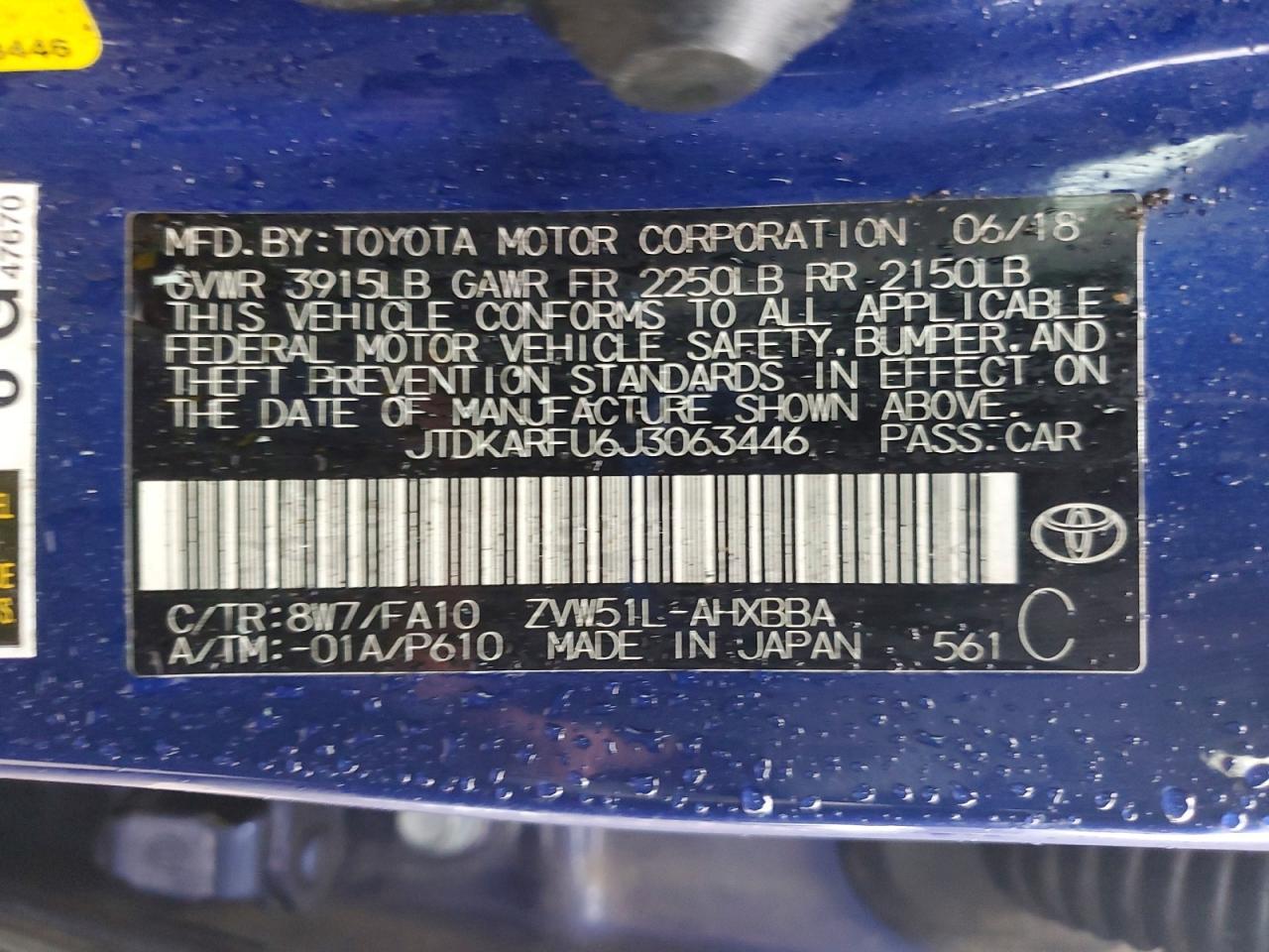 2018 TOYOTA PRIUS