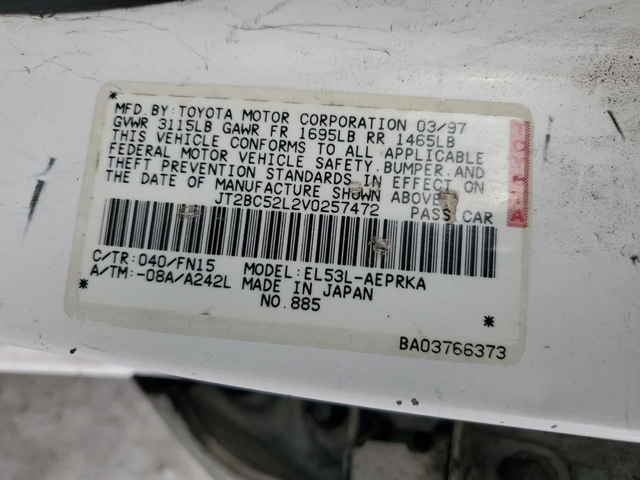 1997 TOYOTA Tercel
