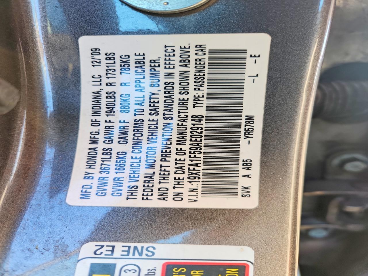 2010 HONDA CIVIC