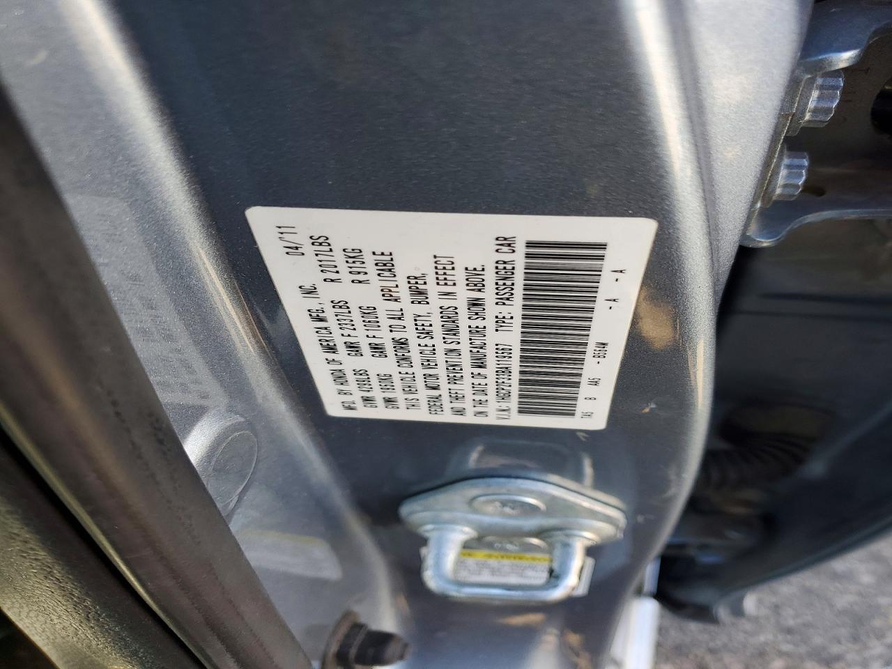 2011 HONDA ACCORD