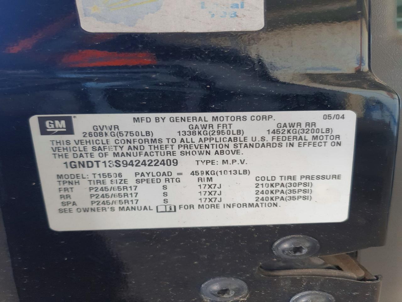 2004 CHEVROLET Trailblazer