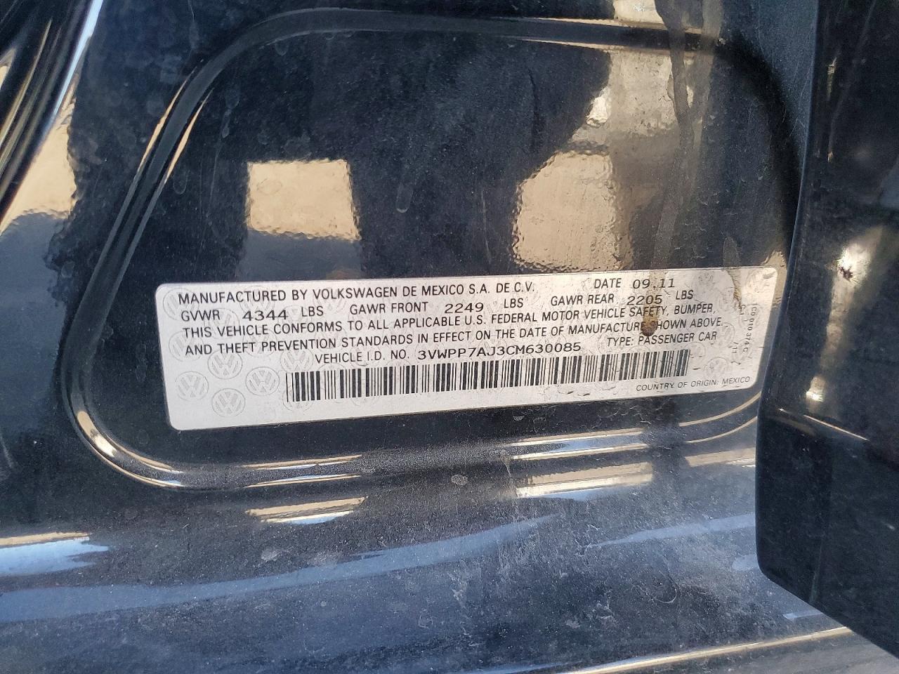 2012 VOLKSWAGEN JETTA