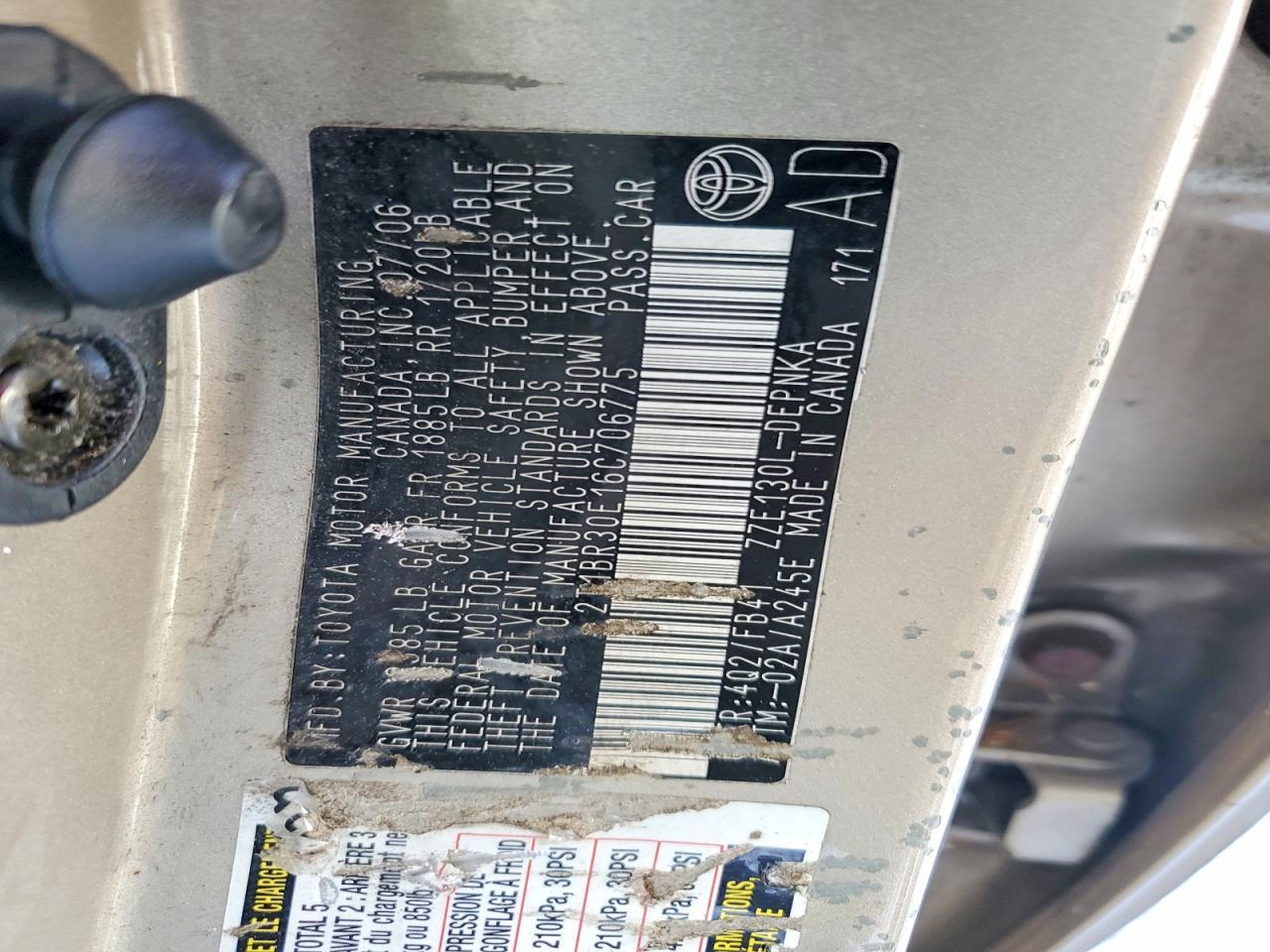 2006 TOYOTA COROLLA