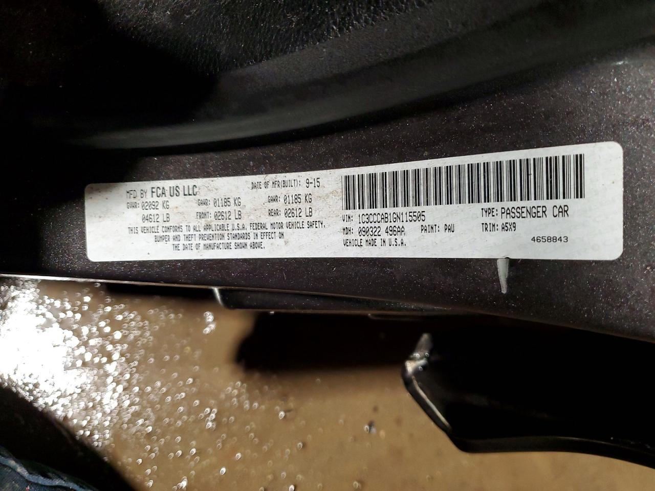 2016 CHRYSLER 200