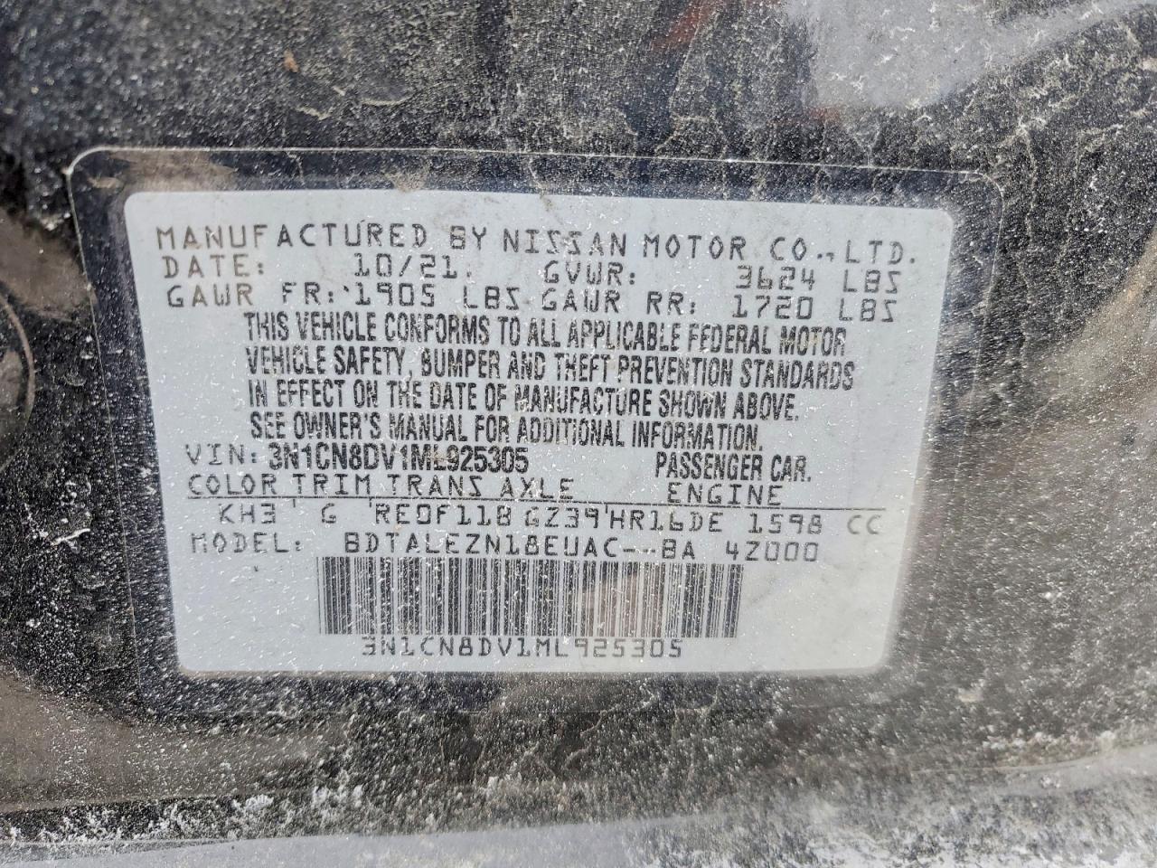 2021 NISSAN VERSA