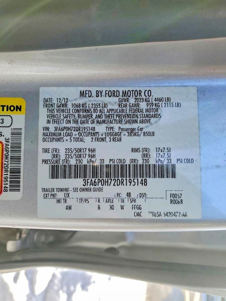 2013 FORD FUSION
