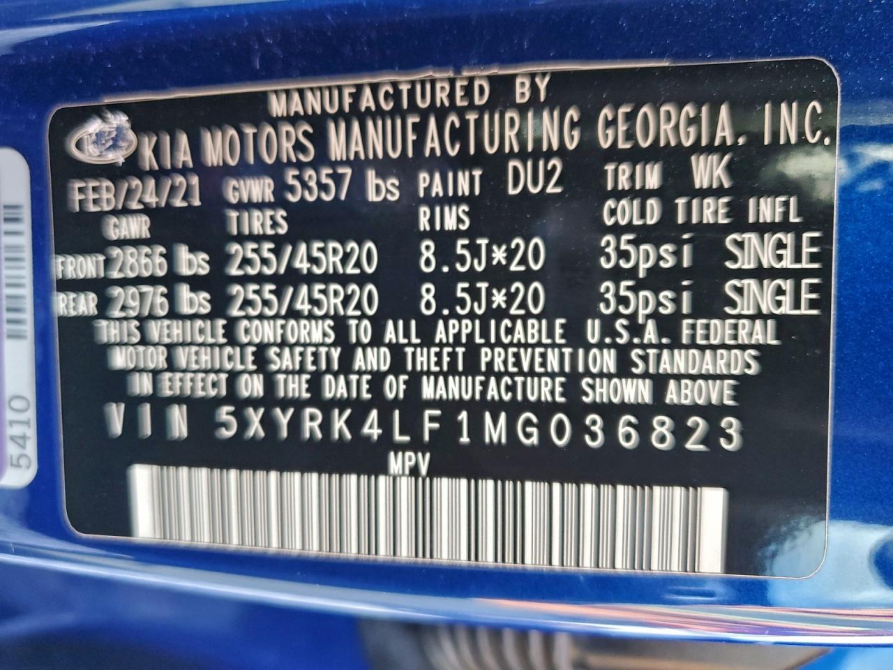 2021 KIA SORENTO